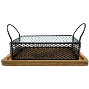 Set Picada Canasto + Base Madera